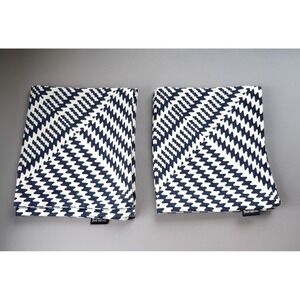 2 Tree Wool Pillow Covers Blue White Accent Decor Tribal Modern Preppy Canvas